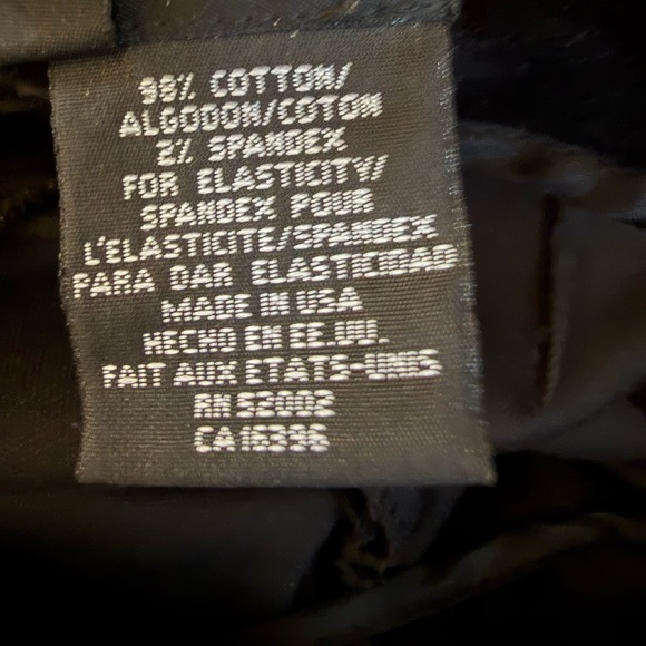 Liz Claiborne Women’s Pants Size 12 Black Velvet/velour Side Zip - Picture 5 of 6